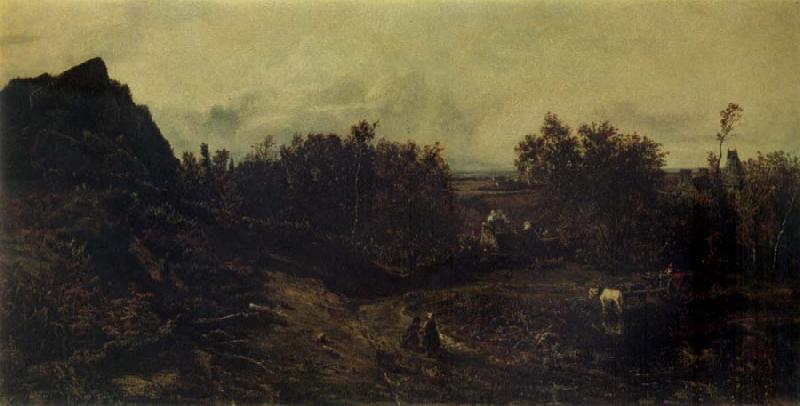 Theodore Rousseau View on the Outskirts of Granville